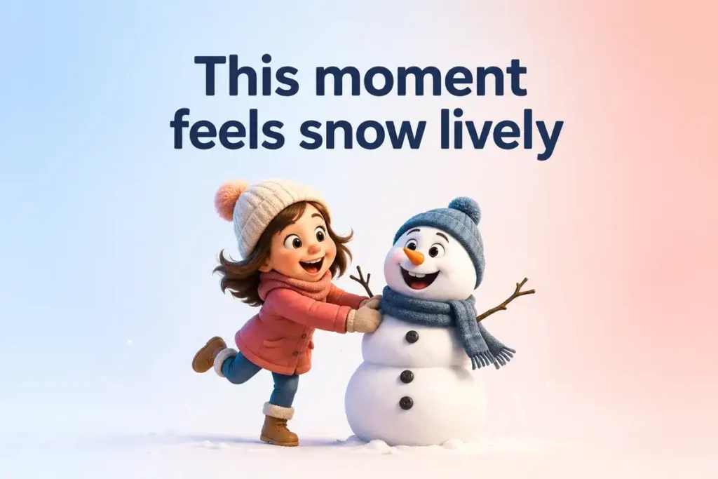This moment feels snow lively