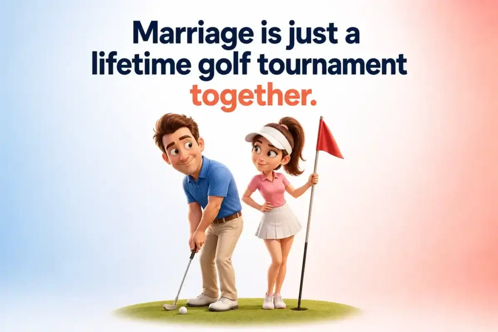 Funny golf marriage puns