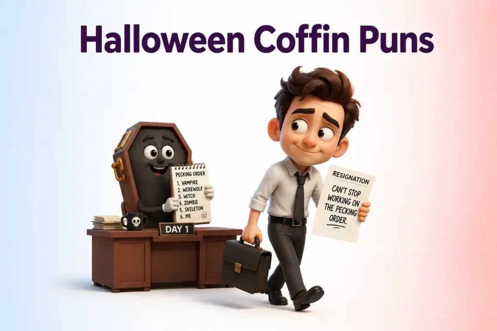 Halloween coffin puns
