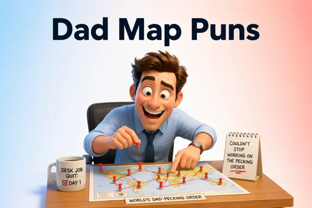 Dad Map Puns
