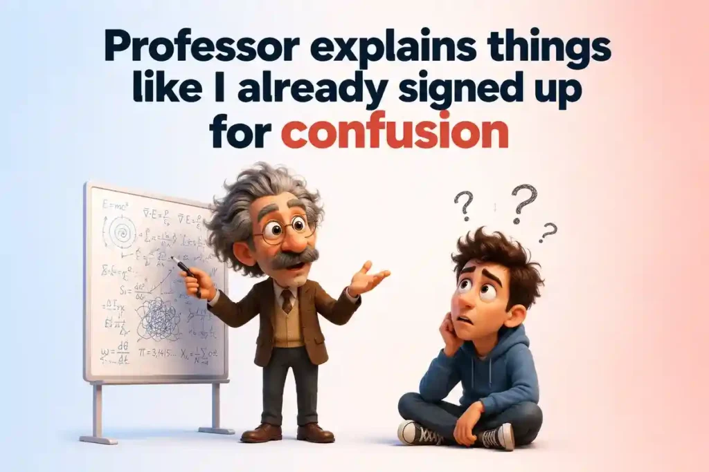 College puns about professors and lectures